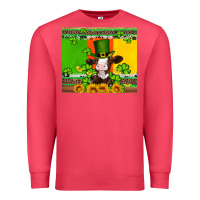 Cardinal saint patricks cow and hat with sunflower and shamrock Premium Sweatshirt - Artiststas