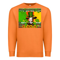 Carrot saint patricks cow and hat with sunflower and shamrock Premium Sweatshirt - Artiststas