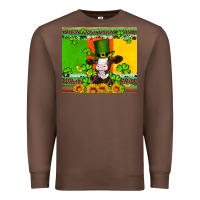 Chestnut saint patricks cow and hat with sunflower and shamrock Premium Sweatshirt - Artiststas