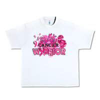 White breast cancer warrior Urban Heavy Tee - RanaPortraitStore