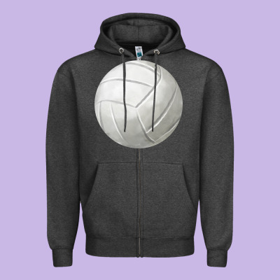 Volleyball Fa Element Zipper Hoodie Designed By Fadigitalartstudio