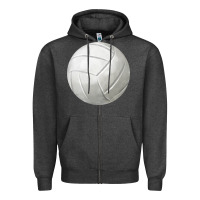 Charcoal Heather volleyball fa element Zipper Hoodie - FaDigitalArtStudio