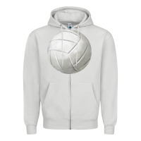 Dove Grey volleyball fa element Zipper Hoodie - FaDigitalArtStudio