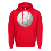 Red volleyball fa element Zipper Hoodie - FaDigitalArtStudio