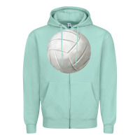 Seafoam volleyball fa element Zipper Hoodie - FaDigitalArtStudio