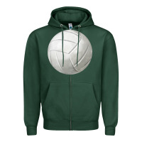 Sports Green volleyball fa element Zipper Hoodie - FaDigitalArtStudio