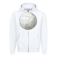 White volleyball fa element Zipper Hoodie - FaDigitalArtStudio