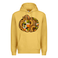 Antique Gold Leopard cowhide sunflower pumpkin Premium Hoodie - NancyCooperArtShop