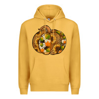 Mustard Leopard cowhide sunflower pumpkin Premium Hoodie - NancyCooperArtShop