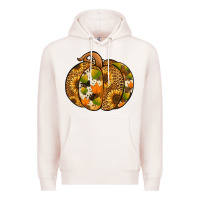 Pale Pink Leopard cowhide sunflower pumpkin Premium Hoodie - NancyCooperArtShop