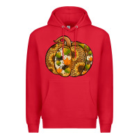 Red Leopard cowhide sunflower pumpkin Premium Hoodie - NancyCooperArtShop