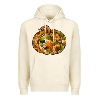 Sandshell Leopard cowhide sunflower pumpkin Premium Hoodie - NancyCooperArtShop