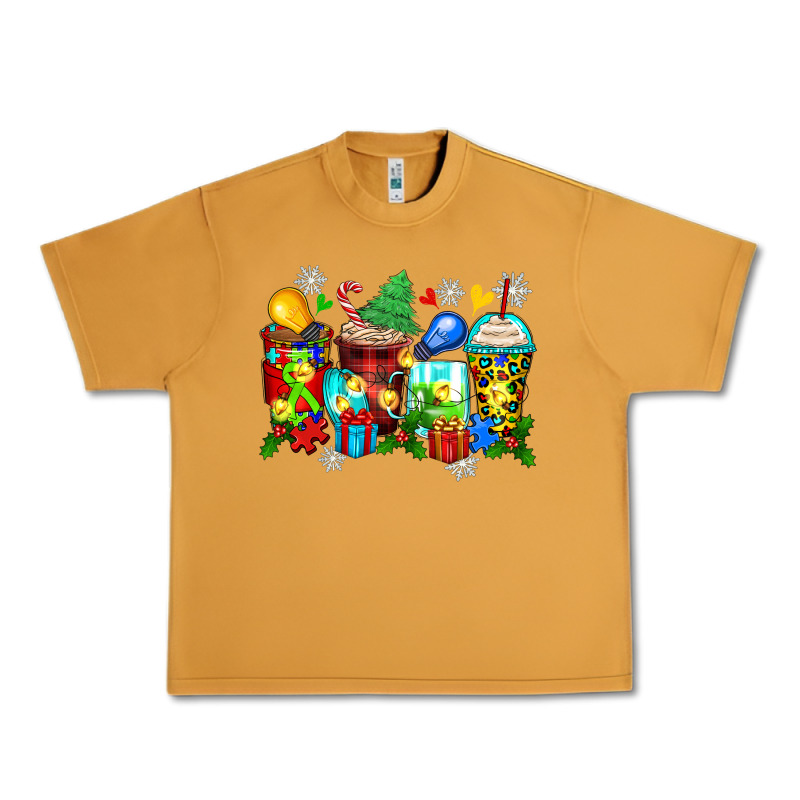 Autism Christmas Coffee Cups Urban Heavy Tee by Zillion Design Studio | Teevron