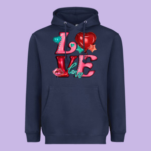 Love With Balloons Heavyweight Hoodie Designed By Adodesignshop
