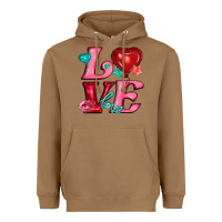 Toasted Coconut love with balloons Heavyweight Hoodie - AdoDesignShop