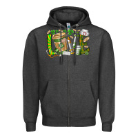 Charcoal Heather St Patricks love nurse Zipper Hoodie - RacoonDesign