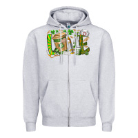 Heather Grey St Patricks love nurse Zipper Hoodie - RacoonDesign
