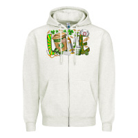Oatmeal Heather St Patricks love nurse Zipper Hoodie - RacoonDesign
