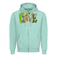 Seafoam St Patricks love nurse Zipper Hoodie - RacoonDesign