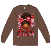 Chestnut one loved supervisor afro messy bun Long Sleeve Tee - texasbilliewilder