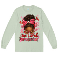 Matcha one loved supervisor afro messy bun Long Sleeve Tee - texasbilliewilder