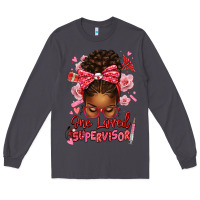 Smoke one loved supervisor afro messy bun Long Sleeve Tee - texasbilliewilder