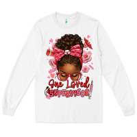 White one loved supervisor afro messy bun Long Sleeve Tee - texasbilliewilder