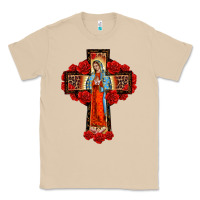 Mushroom lady of guadalupe rose cross, Classic Tee - BarkalooDesign