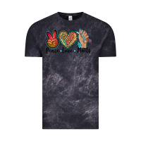 Cloud Black peace love nails Vintage Tee - BarkalooDesign