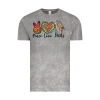 Cloud Rock peace love nails Vintage Tee - BarkalooDesign