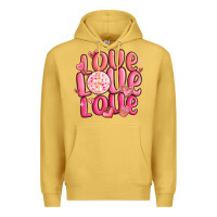 Antique Gold love love love valentines day Premium Hoodie - MaliasSmallBusiness