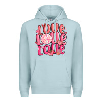 Blue Mist love love love valentines day Premium Hoodie - MaliasSmallBusiness