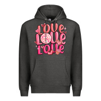 Charcoal Heather love love love valentines day Premium Hoodie - MaliasSmallBusiness