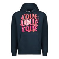 Navy love love love valentines day Premium Hoodie - MaliasSmallBusiness