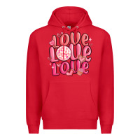 Red love love love valentines day Premium Hoodie - MaliasSmallBusiness