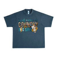 Midnight Navy i just wanna do country Urban Heavy Tee - texasbilliewilder