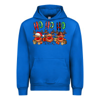 Cobalt Ho ho ho Reindeer Urban Hoodie - NancyCooperArtShop