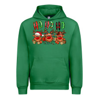 Emerald Ho ho ho Reindeer Urban Hoodie - NancyCooperArtShop