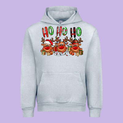 Ho Ho Ho Reindeer Urban Hoodie Designed By Nancycooperartshop