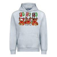 Heather Grey Ho ho ho Reindeer Urban Hoodie - NancyCooperArtShop