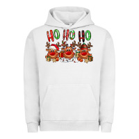 Pigment Lunar Rock Ho ho ho Reindeer Urban Hoodie - NancyCooperArtShop