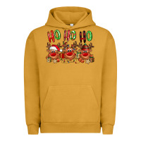Pigment Peanut Butter Ho ho ho Reindeer Urban Hoodie - NancyCooperArtShop