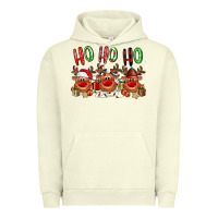 Pigment Pistachio Ho ho ho Reindeer Urban Hoodie - NancyCooperArtShop