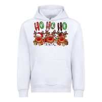 White Ho ho ho Reindeer Urban Hoodie - NancyCooperArtShop