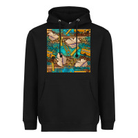 Black student delivery specialist seamless pattern Heavyweight Hoodie - BundleAndBundleShop