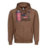 Chestnut red white  boozed Zipper Hoodie - CowhideDigitalArt