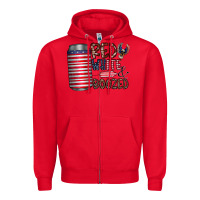 Red red white  boozed Zipper Hoodie - CowhideDigitalArt