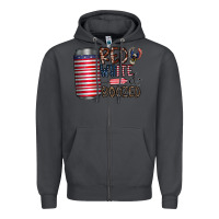 Smoke red white  boozed Zipper Hoodie - CowhideDigitalArt