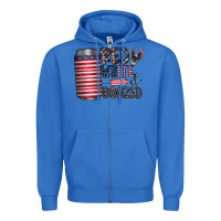 True Royal red white  boozed Zipper Hoodie - CowhideDigitalArt