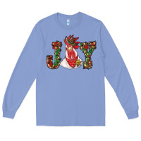 Colony Blue christmas joy with rooster Long Sleeve Tee - RanaPortraitStore